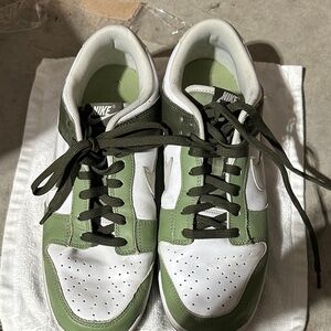 Nike Olive and White Athletic Shoes